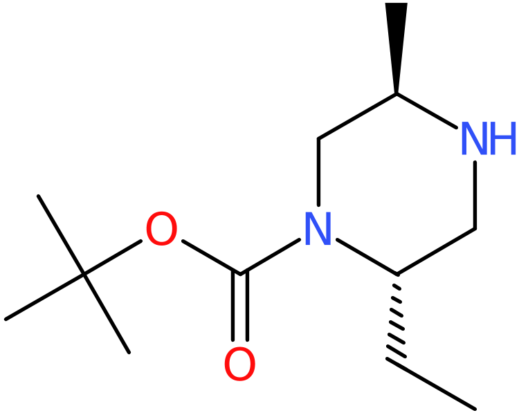 CAS: 906559-60-2 | tert-Butyl (2S,5R)-2-ethyl-5-methylpiperazine-1-carboxylate, >95%, NX68069