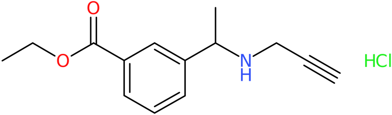 Ethyl 3-[1-(prop-2-ynylamino)ethyl]benzoate hydrochloride, NX74241