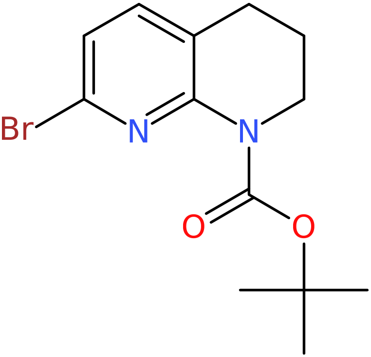 CAS: 1375301-99-7 | 7-Bromo-1,2,3,4-tetrahydro-1,8-naphthyridine, N1-BOC protected, >95%, NX22700