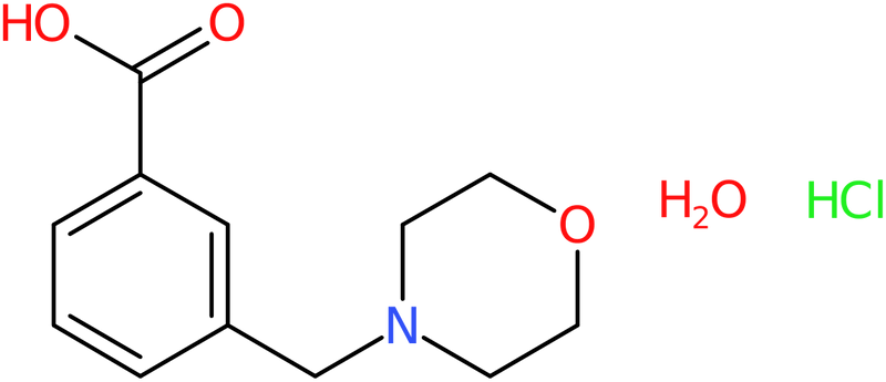 CAS: 857283-67-1 | 3-(Morpholin-4-ylmethyl)benzoic acid hydrochloride hydrate, >97%, NX64355