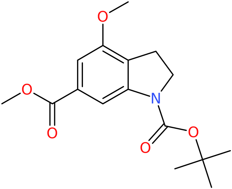 CAS: 928771-49-7 | Methyl 1-(tert-butoxycarbonyl)-4-methoxyindoline-6-carboxylate, NX69298