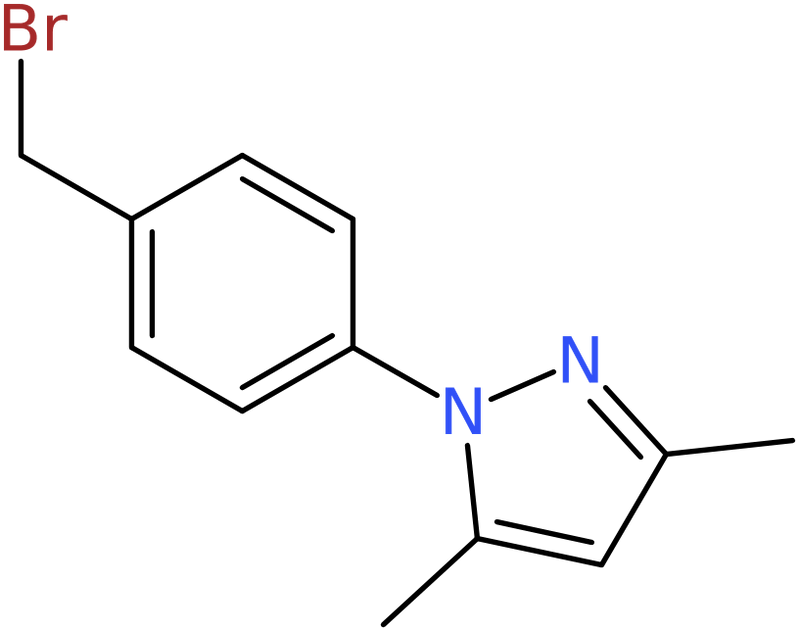 CAS: 937796-05-9 | 4-(3,5-Dimethyl-1H-pyrazol-1-yl)benzyl bromide, >97%, NX69868