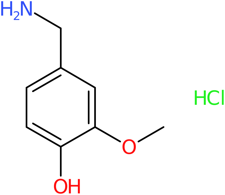 CAS: 7149-10-2 | 4-(Aminomethyl)-2-methoxyphenol hydrochloride, >98%, NX59355