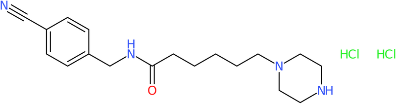 CAS: 1420537-73-0 | N-[(4-Cyanophenyl)methyl]-6-(piperazin-1-yl)hexanamide dihydrochloride, NX23769