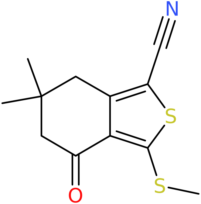 CAS: 175202-50-3 | 6,6-Dimethyl-3-(methylthio)-4-oxo-4,5,6,7-tetrahydrobenzo[c]thiophene-1-carbonitrile, NX29219