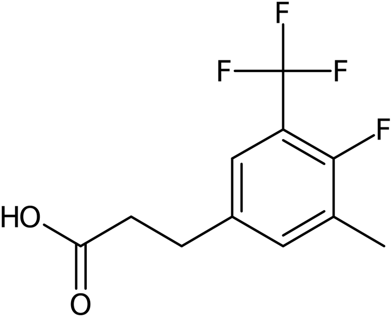 CAS: 1373920-73-0 | 3-[4-Fluoro-3-methyl-5-(trifluoromethyl)phenyl]propionic acid, >97%, NX22587