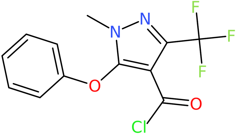 CAS: 921939-09-5 | 1-Methyl-5-phenoxy-3-(trifluoromethyl)-1H-pyrazole-4-carbonyl chloride, >97%, NX69031