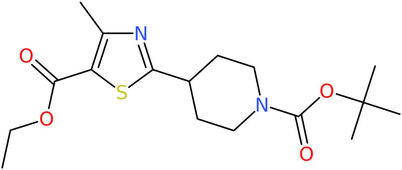 CAS: 852180-50-8 | 4-[5-(Ethoxycarbonyl)-4-methyl-1,3-thiazol-2-yl)piperidine, N-BOC protected, >90%, NX64125