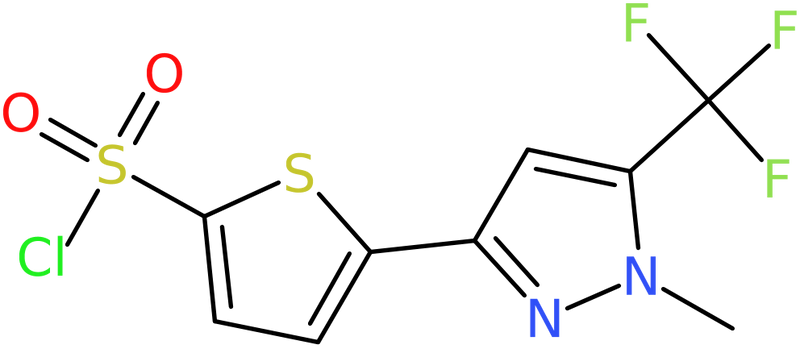 CAS: 166964-31-4 | 5-[1-Methyl-5-(trifluoromethyl)-1H-pyrazol-3-yl]thiophene-2-sulphonyl chloride, >97%, NX27989