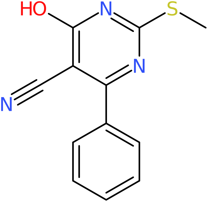 CAS: 97693-21-5 | 4-Hydroxy-2-(methylsulfanyl)-6-phenyl-5-pyrimidinecarbonitrile, NX71518