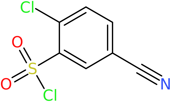 CAS: 942199-56-6 | 2-Chloro-5-cyanobenzene-1-sulfonyl chloride, >95%, NX70103