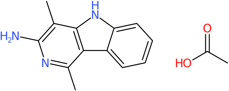 CAS: 68808-54-8 | 3-Amino-1,4-dimethyl-5H-pyrido[4,3-b]indole acetate, NX58291