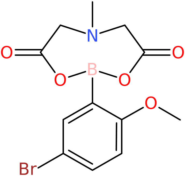 CAS: 1287221-38-8 | 2-(5-Bromo-2-methoxyphenyl)-6-methyl-1,3,6,2-dioxazaborocane-4,8-dione, NX20192