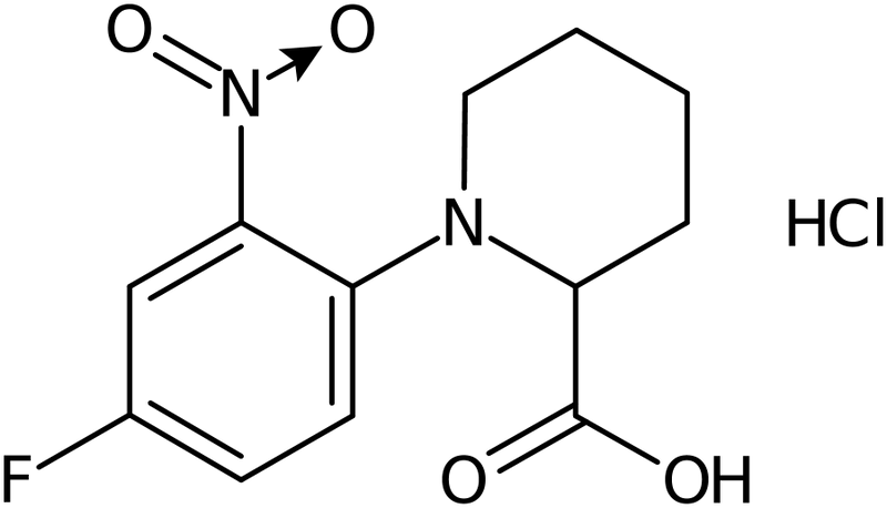 CAS: 1214045-01-8 | 1-(4-Fluoro-2-nitrophenyl)piperidine-2-carboxylic acid hydrochloride, NX17570