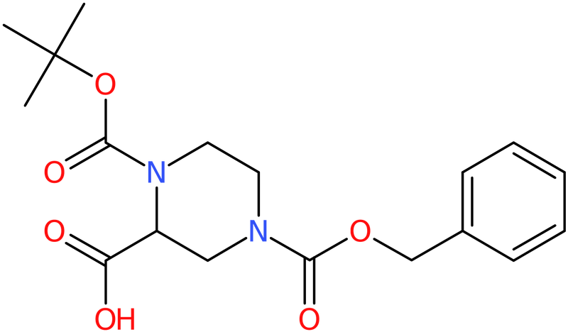 CAS: 149057-19-2 | Piperazine-2-carboxylic acid, N1-BOC N4-CBZ protected, >97%, NX25303