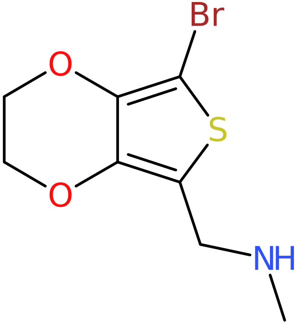 CAS: 886851-54-3 | N-Methyl-5-(aminomethyl)-7-bromo-2,3-dihydrothieno[3,4-b][1,4]dioxine, >90%, NX66960