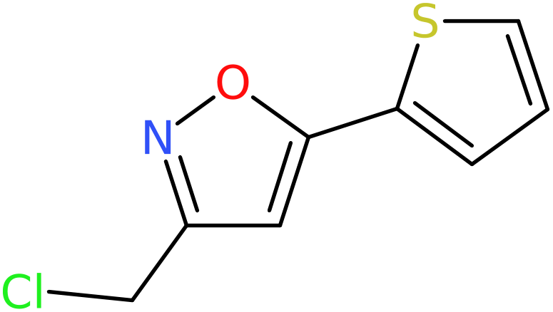 CAS: 863669-57-2 | 3-(Chloromethyl)-5-thiophen-2-ylisoxazole, >95%, NX64704