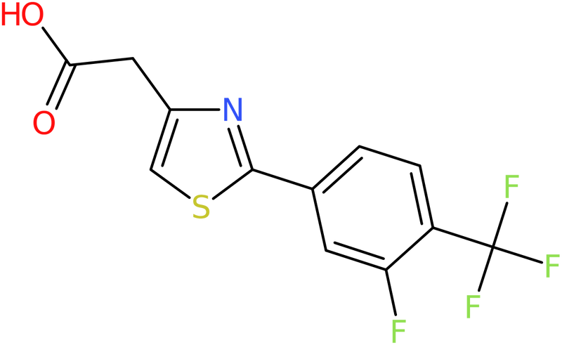 CAS: 937602-42-1 | {2-[3-Fluoro-4-(trifluoromethyl)phenyl]-1,3-thiazol-4-yl}acetic acid, NX69833