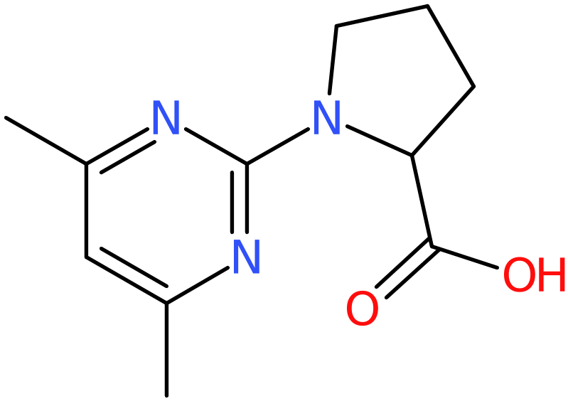 CAS: 956614-59-8 | 1-(4,6-Dimethylpyrimidin-2-yl)pyrrolidine-2-carboxylic acid, NX70976