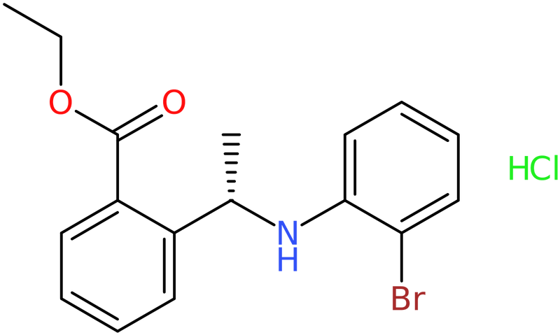 Ethyl 2-[(1S)-1-(2-bromoanilino)ethyl]benzoate hydrochloride, NX74173