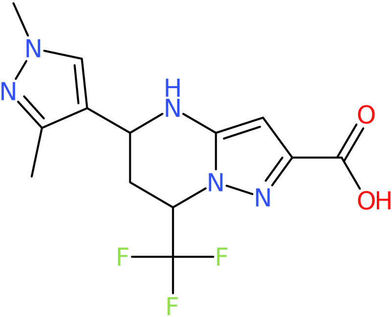 CAS: 1005560-38-2 | 5-(1,3-Dimethyl-1H-pyrazol-4-yl)-7-(trifluoromethyl)-4,5,6,7-tetrahydropyrazolo[1,5-a]pyrimidine-2-c, NX10544