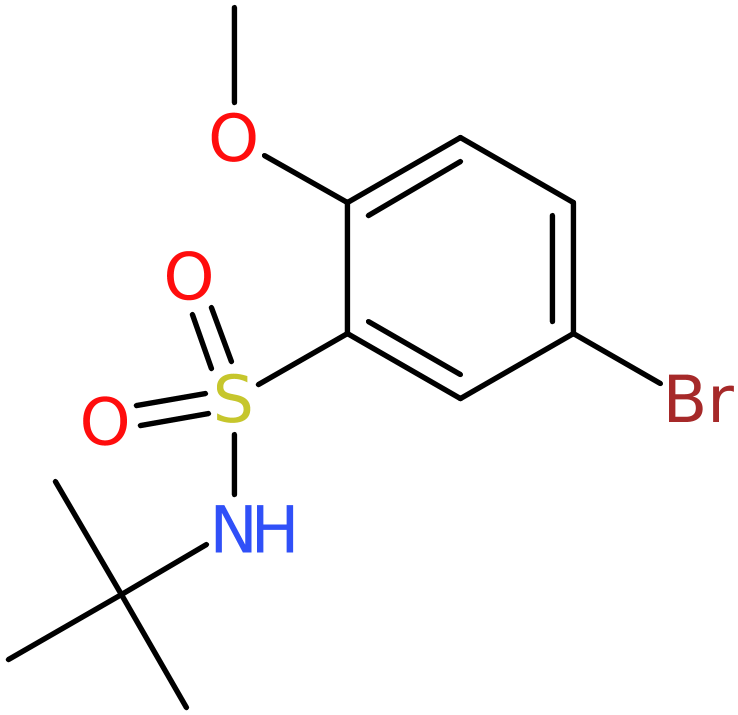 CAS: 871269-15-7 | 5-Bromo-N-tert-butyl-2-methoxybenzenesulphonamide, >98%, NX65223