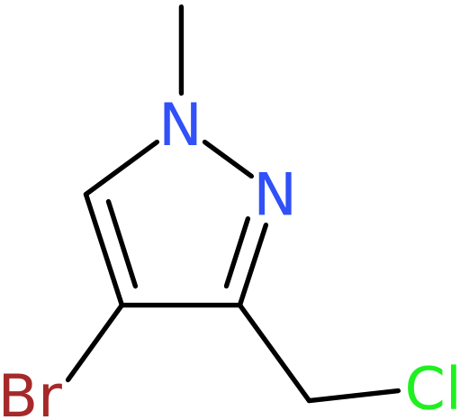 CAS: 915707-66-3 | 4-Bromo-3-(chloromethyl)-1-methyl-1H-pyrazole, >97%, NX68695