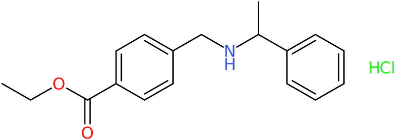 Ethyl 4-[(1-phenylethylamino)methyl]benzoate hydrochloride, NX74244