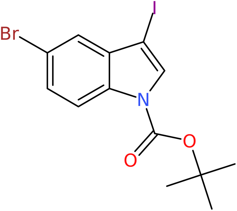 CAS: 850349-72-3 | 5-Bromo-3-iodo-1H-indole, N-BOC protected, >97%, NX63808