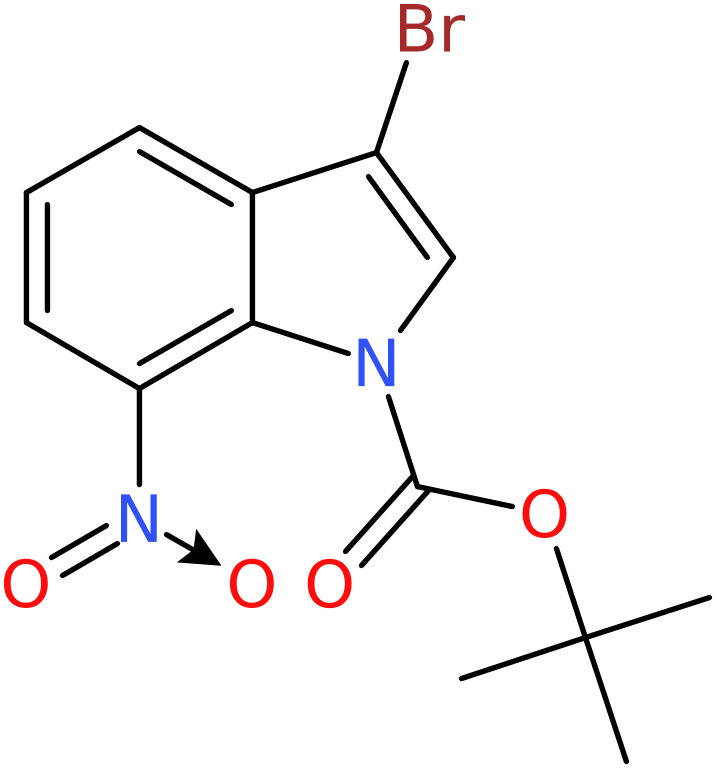 CAS: 914349-37-4 | 3-Bromo-7-nitroindole, N-BOC protected, >98%, NX68550