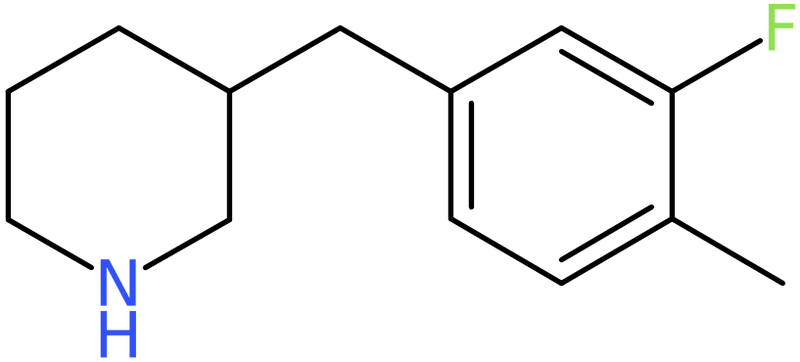 CAS: 955288-06-9 | 3-(3-Fluoro-4-methyl-benzyl)-piperidine, NX70911