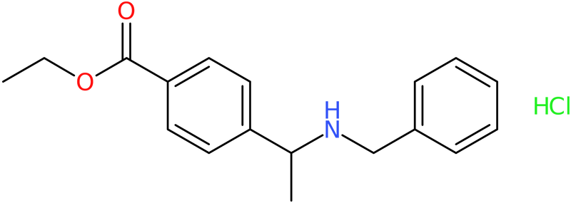 Ethyl 4-[1-(benzylamino)ethyl]benzoate hydrochloride, NX74254