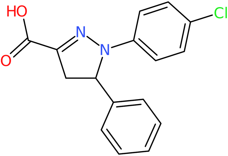 CAS: 861151-23-7 | 1-(4-Chlorophenyl)-5-phenyl-4,5-dihydro-1H-pyrazole-3-carboxylic acid, NX64587