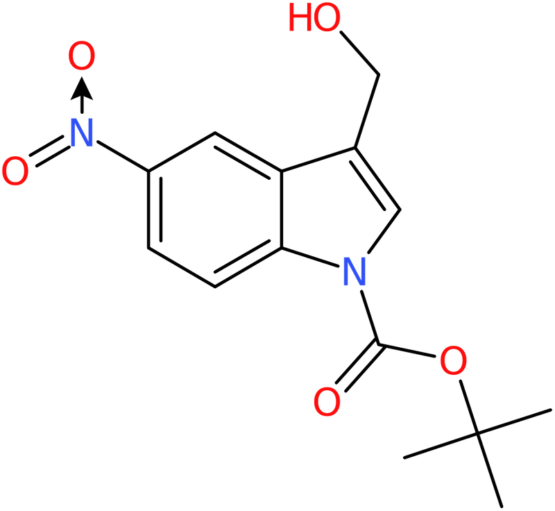 CAS: 914349-07-8 | 3-(Hydroxymethyl)-5-nitro-1H-indole, N-BOC protected, >98%, NX68534