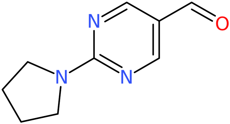 CAS: 937796-10-6 | 2-(Pyrrolidin-1-yl)pyrimidine-5-carboxaldehyde, >97%, NX69871