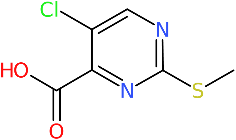 CAS: 61727-33-1 | 5-Chloro-2-(methylsulphanyl)pyrimidine-4-carboxylic acid, >98%, NX55262