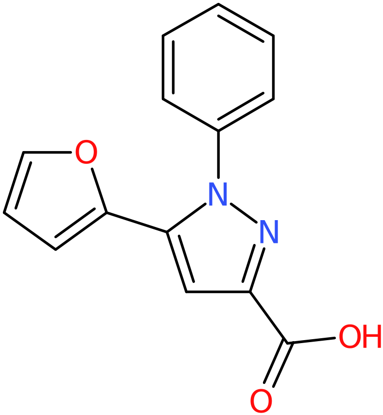 CAS: 100537-55-1 | 5-(Fur-2-yl)-1-phenyl-1H-pyrazole-3-carboxylic acid, NX10535