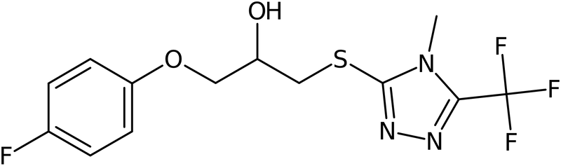 CAS: 1440535-63-6 | 1-(4-Fluorophenoxy)-3-{[4-methyl-5-(trifluoromethyl)-4H-1,2,4-triazol-3-yl]thio}propan-2-ol, NX24432