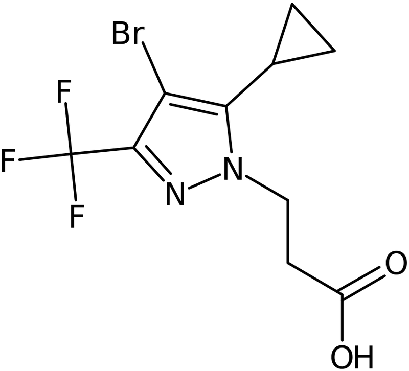 CAS: 1001518-96-2 | 3-[4-Bromo-5-cyclopropyl-3-(trifluoromethyl)-1H-pyrazol-1-yl]propanoic acid, NX10269