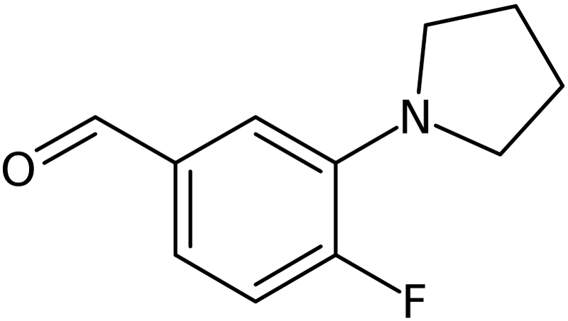 CAS: 1197193-31-9 | 4-Fluoro-3-pyrrolidinobenzaldehyde, >95%, NX16600