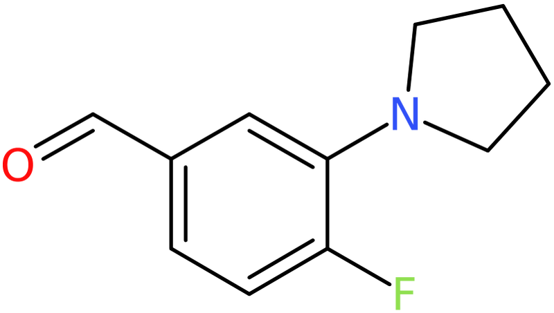 CAS: 1197193-31-9 | 4-Fluoro-3-pyrrolidinobenzaldehyde, >95%, NX16600