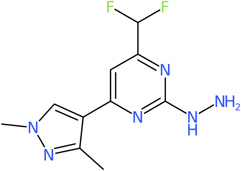 CAS: 1004644-06-7 | 4-(Difluoromethyl)-6-(1,3-dimethyl-1H-pyrazol-4-yl)-2-hydrazinylpyrimidine, NX10497