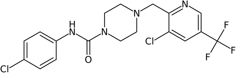 CAS: 1311279-57-8 | 4-(3-Chloro-5-trifluoromethyl-pyridin-2-ylmethyl)-piperazine-1-carboxylic acid (4-chloro-phenyl)-ami, NX20710