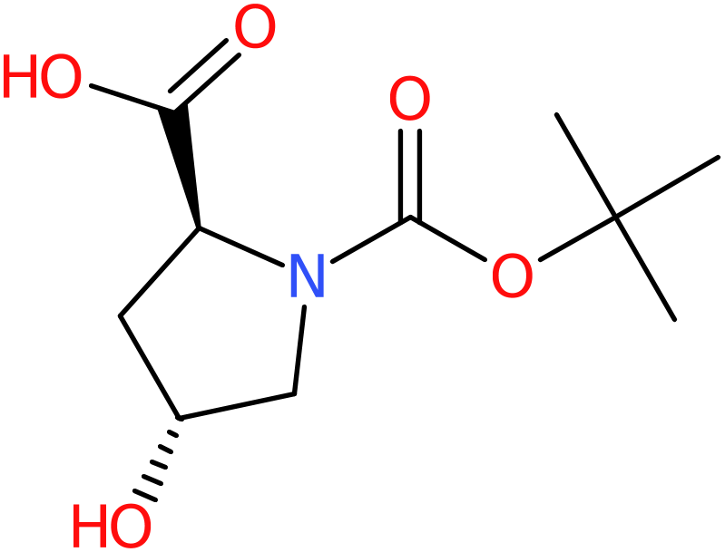 CAS: 13726-69-7 | (2S,4R)-4-Hydroxypyrrolidine-2-carboxylic acid, N-BOC protected, >97%, NX22532