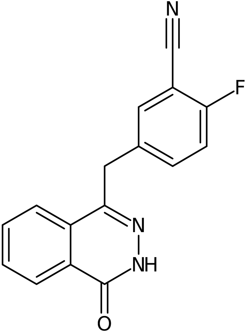 CAS: 1021298-68-9 | 2-Fluoro-5-((4-oxo-3,4-dihydrophthalazin-1-yl)methyl)benzonitrile, >97%, NX11471