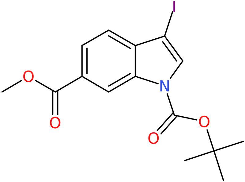 CAS: 850374-94-6 | 1-tert-Butyl 6-methyl 3-iodo-1H-indole-1,6-dicarboxylate, >97%, NX63812