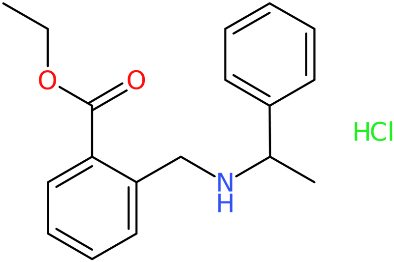 Ethyl 2-[(1-phenylethylamino)methyl]benzoate hydrochloride, NX74245