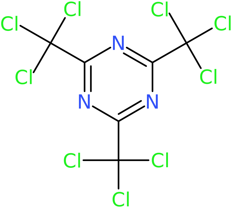 CAS: 6542-67-2 | 2,4,6-Tris(trichloromethyl)-1,3,5-triazine, >98%, NX56991