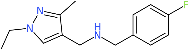 CAS: 1006352-79-9 | 1-(1-Ethyl-3-methyl-1H-pyrazol-4-yl)-N-(4-fluorobenzyl)methanamine, NX10661