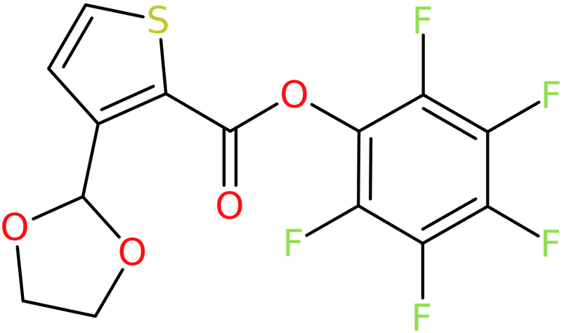 CAS: 910037-02-4 | Pentafluorophenyl 3-(1,3-dioxolan-2-yl)thiophene-2-carboxylate, >97%, NX68224